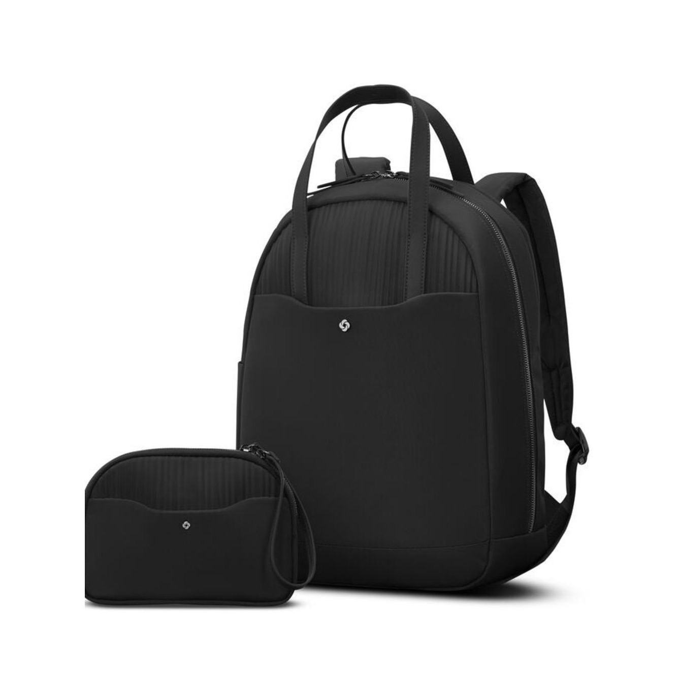 Silhouette 18 Women's Backpack Black Men's Travel With Wrist Pouch, Travel Bag